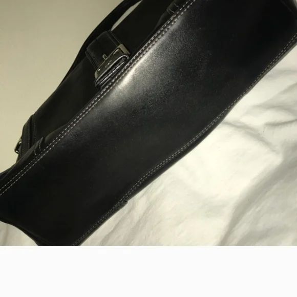 Coach Hampton F11196 Black Leather Bag Purse - Picture 5 of 10